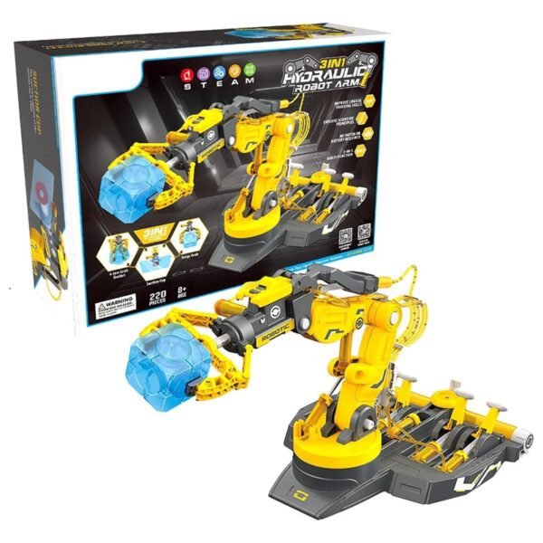 Robotics STEM Toy – 3-in-1 Hydraulic Excavator for Kids Ages 6–12
